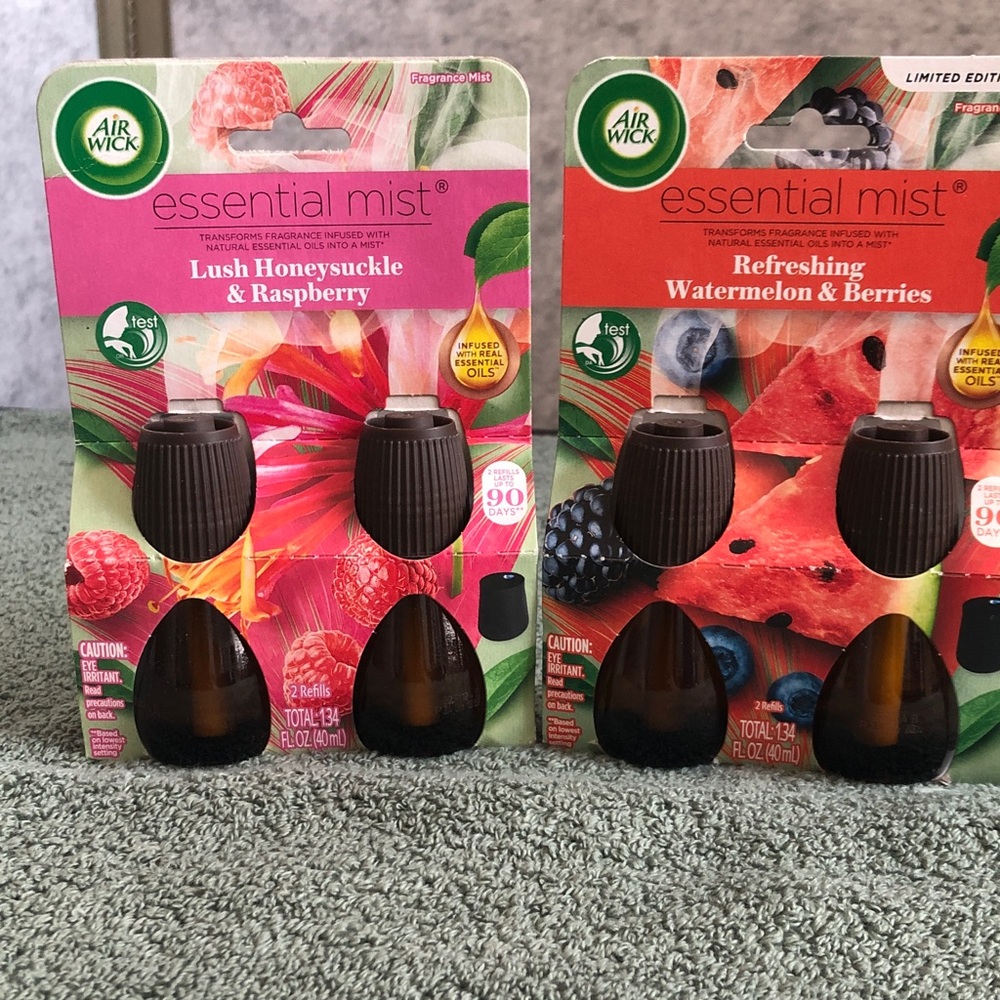 Air Wick essential mist refills 
2 two packs